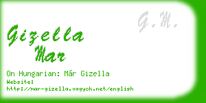 gizella mar business card
